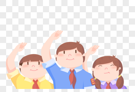 少先队员举旗敬礼图片