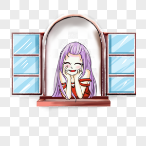 趴在火车窗前图片