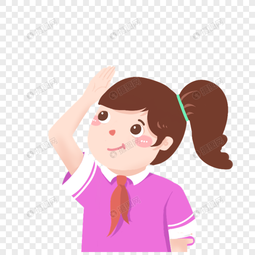 敬礼的女孩
