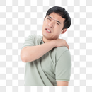中年男性肩膀疼痛图片