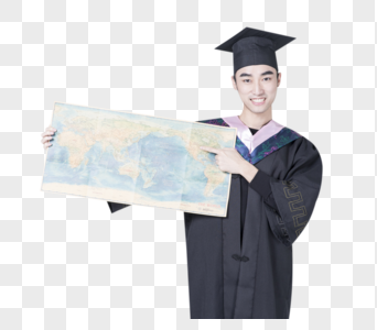 拿着地图的毕业生图片