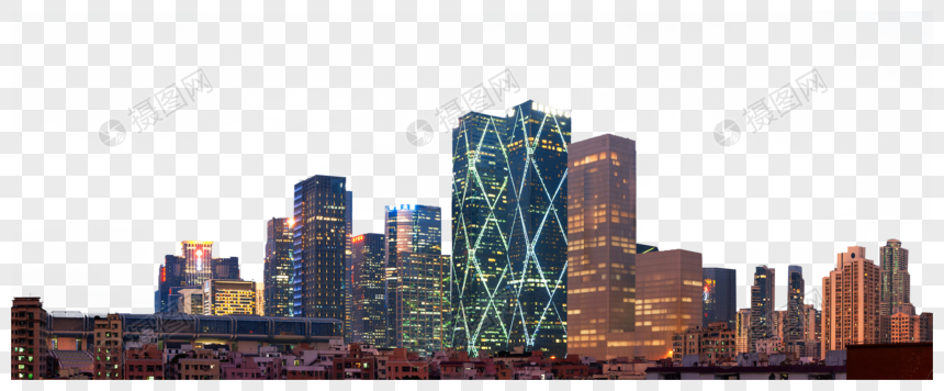 深圳城市夜景全景图片