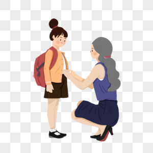 送孩子上学图片素材