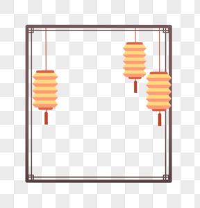 古风古典灯笼边框高清图片