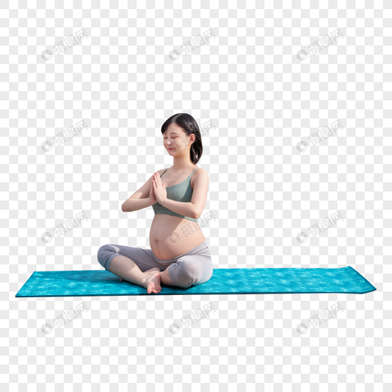 孕妇户外瑜伽图片