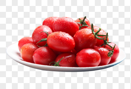 一盘西红柿一盘圣女果高清图片