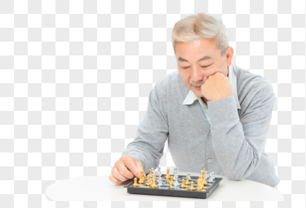 老年人下棋图片