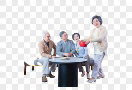 老年人家庭聚会图片