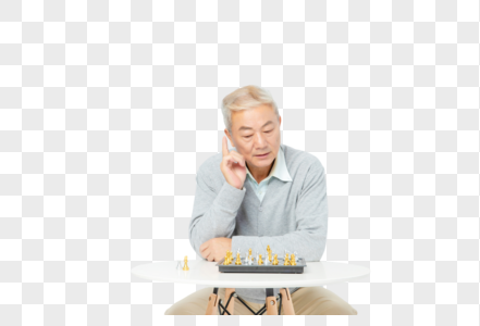 老年人下棋图片