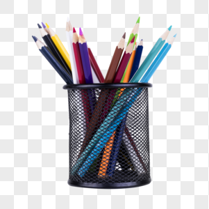 一笔筒彩色铅笔高清图片