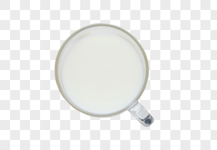 一杯牛奶俯视图图片