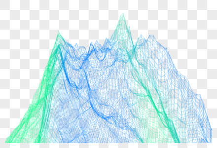 科技风网格山峰地形图片