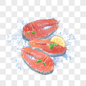 新鲜三文鱼肉图片