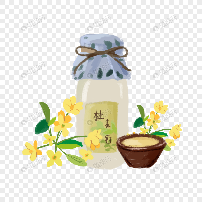 桂花酒元素素材下载 正版素材 摄图网