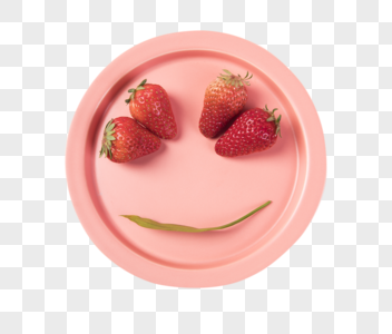 盘里的草莓图片