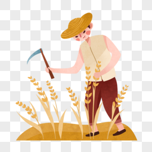 割麦子农民古代干农活农民高清图片