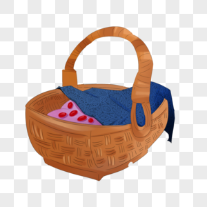 空竹篮元素素材