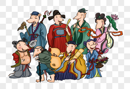 八仙过海图片素材