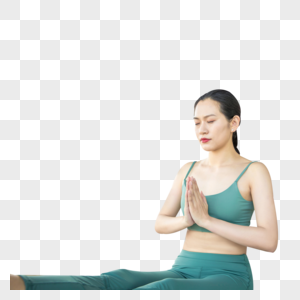 女性瑜伽冥想图片