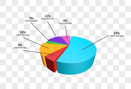 创意PPT饼状图元素高清图片