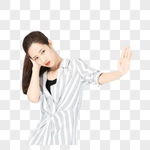 女性拒绝动作图片素材