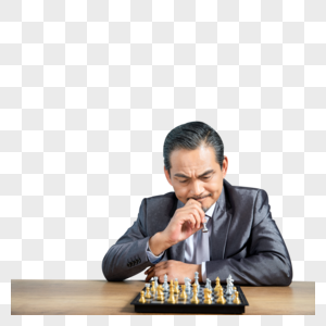 商务男士下棋高清图片