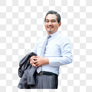 工作的中年人背影成功商务男性素材