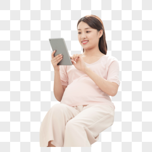 孕妇看平板电脑图片