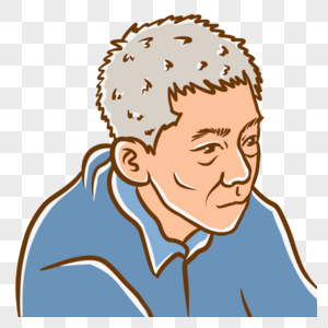 欧美老人侧脸图片