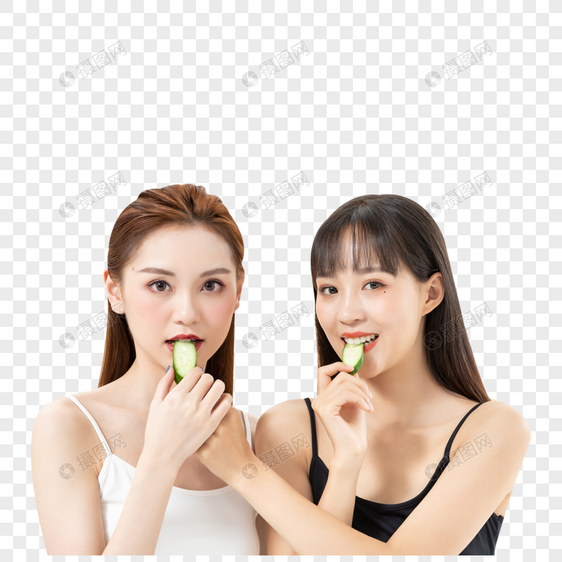 闺蜜相互喂黄瓜图片
