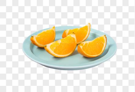 切开橙子图片