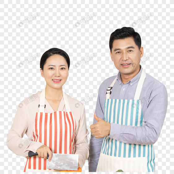 中年夫妇厨房做饭图片