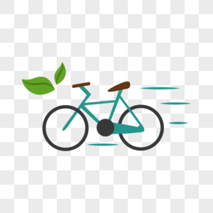绿色出行自行车日高清图片