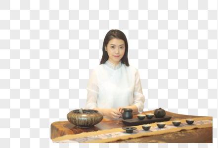 茶艺美女形象图片