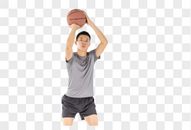 篮球运动员投篮动作图片