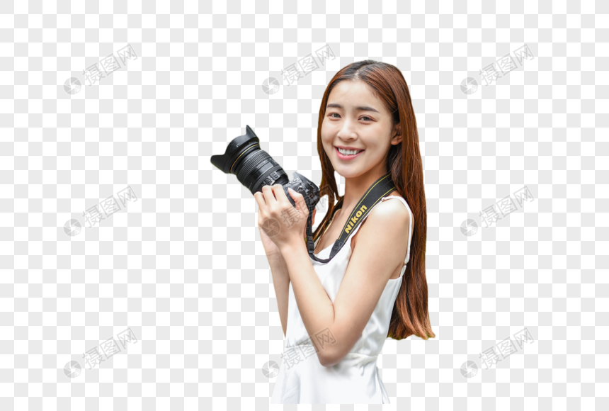 美女旅行相机拍照图片