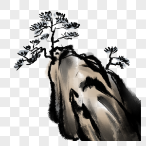 国画松高清图片国画高清图片中国风国画水墨山水高清图片中国风国画