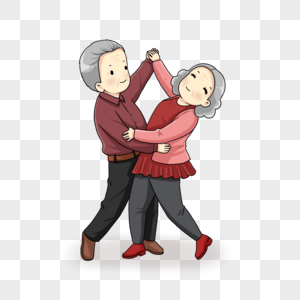 跳交谊舞的老人图片