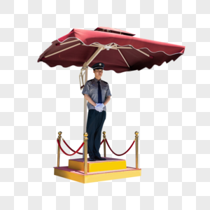 保安站岗保安亭图片素材