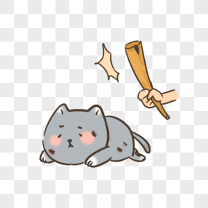 爱心公益宣传单被殴打的小猫素材