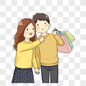 陪爱人购物图片