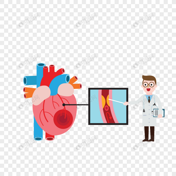 矢量心脏科医生图片