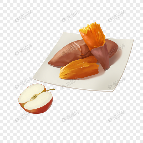红薯苹果组合图片
