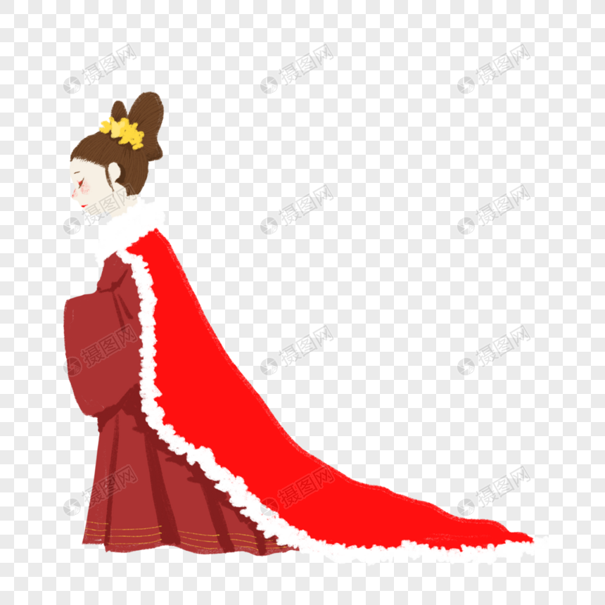 散步的古风少女