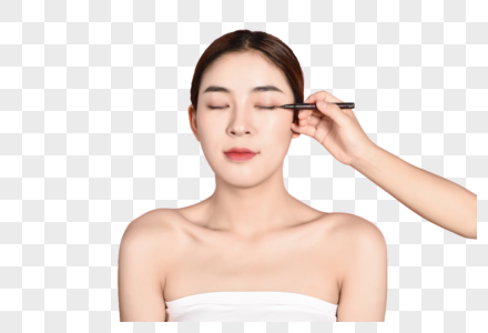 女性眼线化妆图片