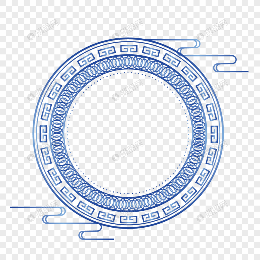 青花瓷边框元素素材下载 正版素材 摄图网