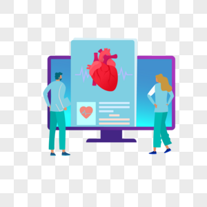 世界心脏日矢量心脏科医护人员心脏报告图片