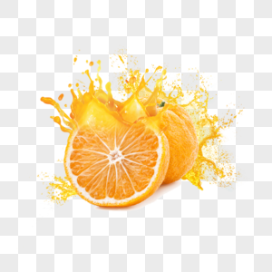 橘子喷溅图片