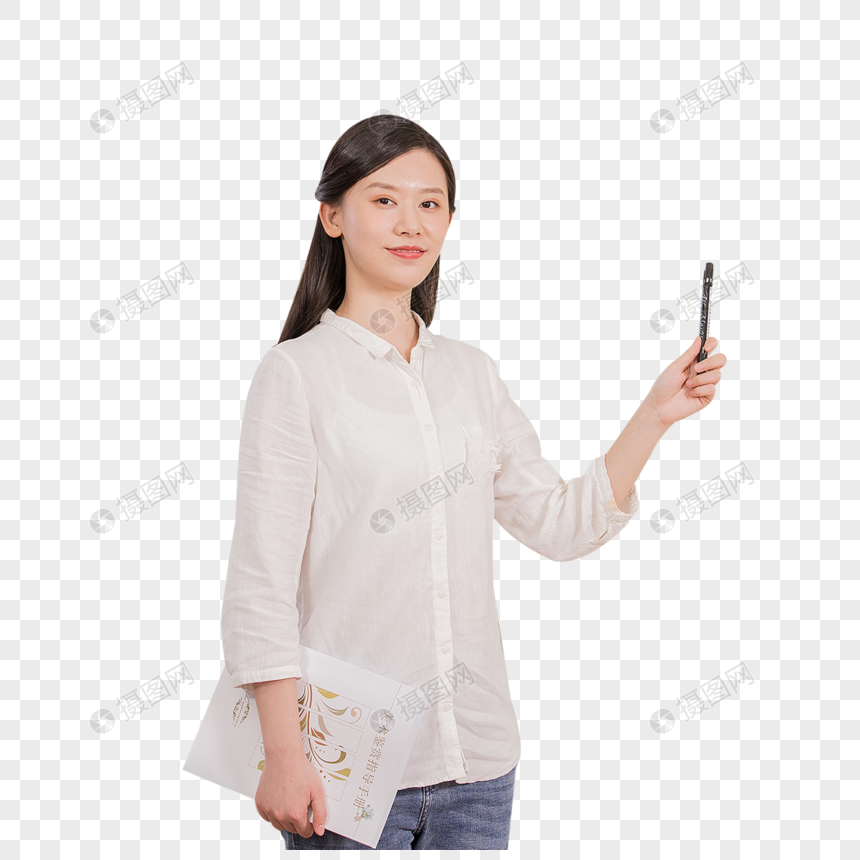 年轻女性教师形象元素素材下载 正版素材 摄图网