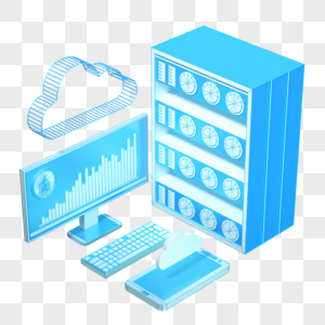 云计算科技未来云服务网路模型三维图片
